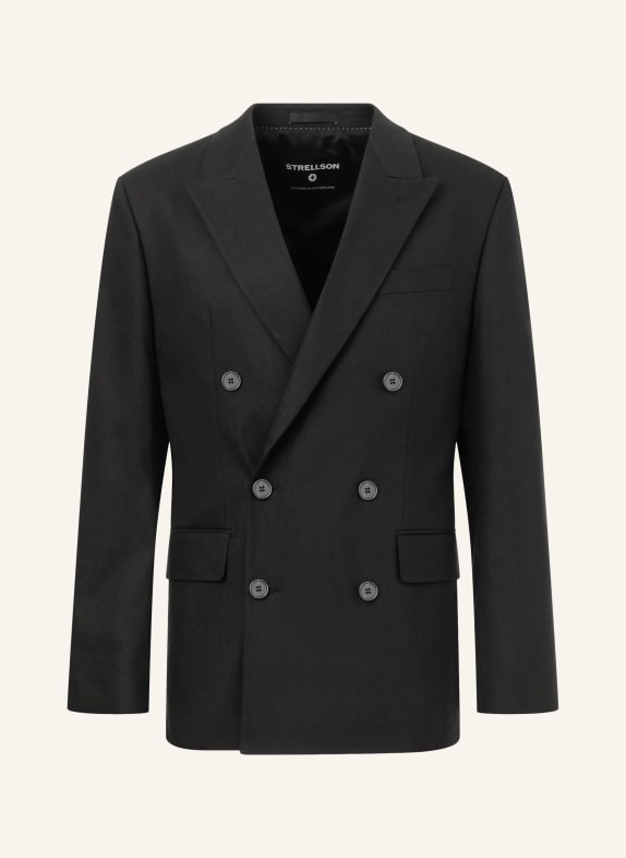 STRELLSON Anzugsakko ASHTON5 Slim Fit mit Leinen SCHWARZ