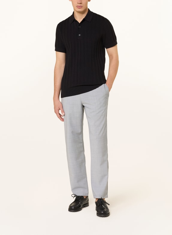 STRELLSON Gebreid poloshirt ROBAS ZWART