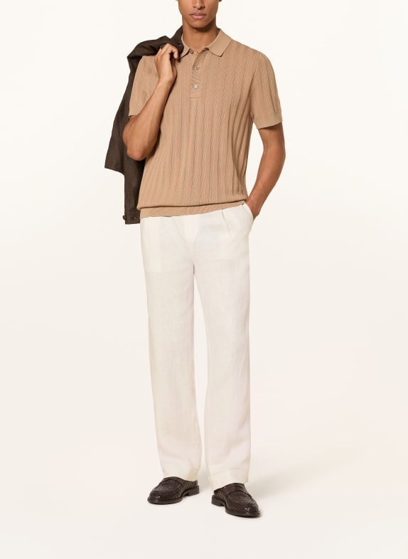 STRELLSON Gebreid poloshirt ROBAS BEIGE