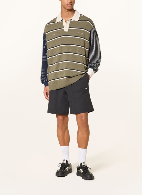 adidas Originals Stickad pikétröja SFTM007 OLIVGRÖN / GRÄDDE / SVART