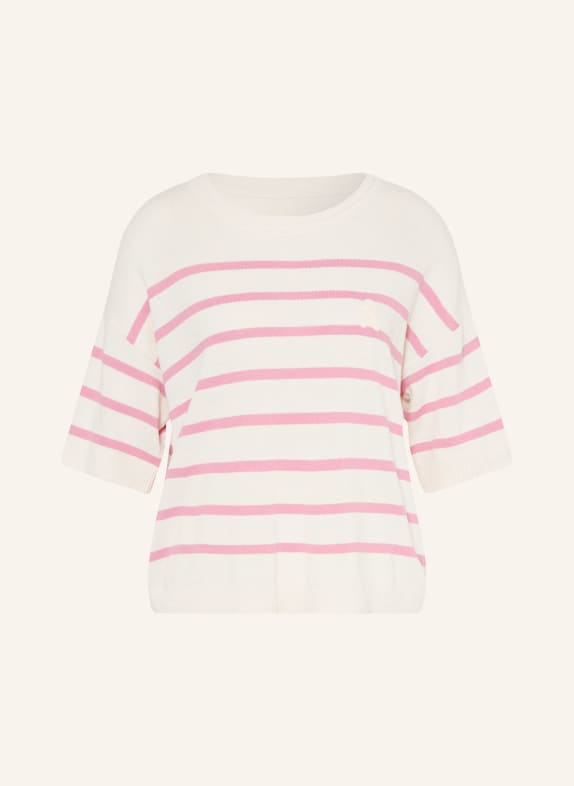 ARMEDANGELS T-shirt en maille avec lin ROSE / CRÈME