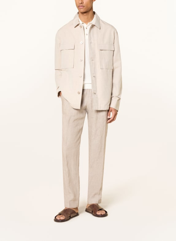 HILTL Pantaloni chino din in PRIMO, croială regular BEJ