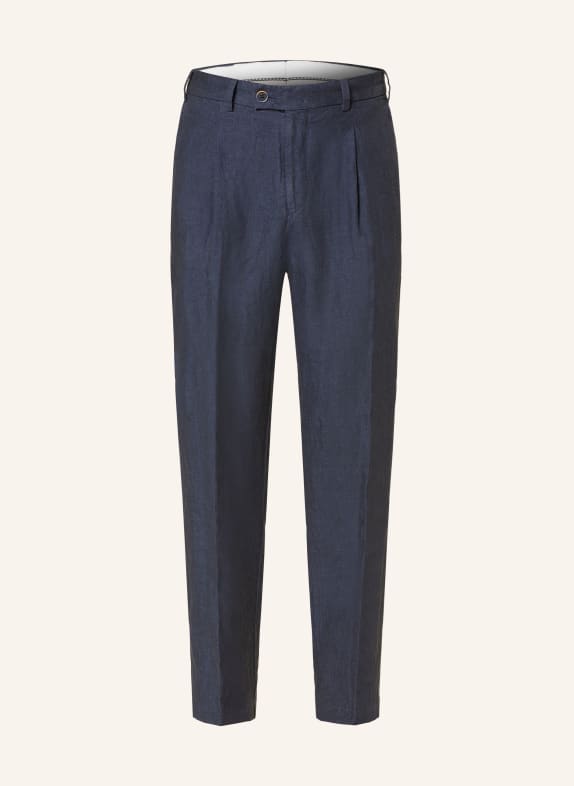 HILTL Pantaloni chino din in PRIMO, croială regular ALBASTRU ÎNCHIS