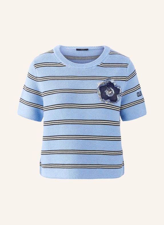 oui Knit shirt LIGHT BLUE / DARK BLUE / WHITE