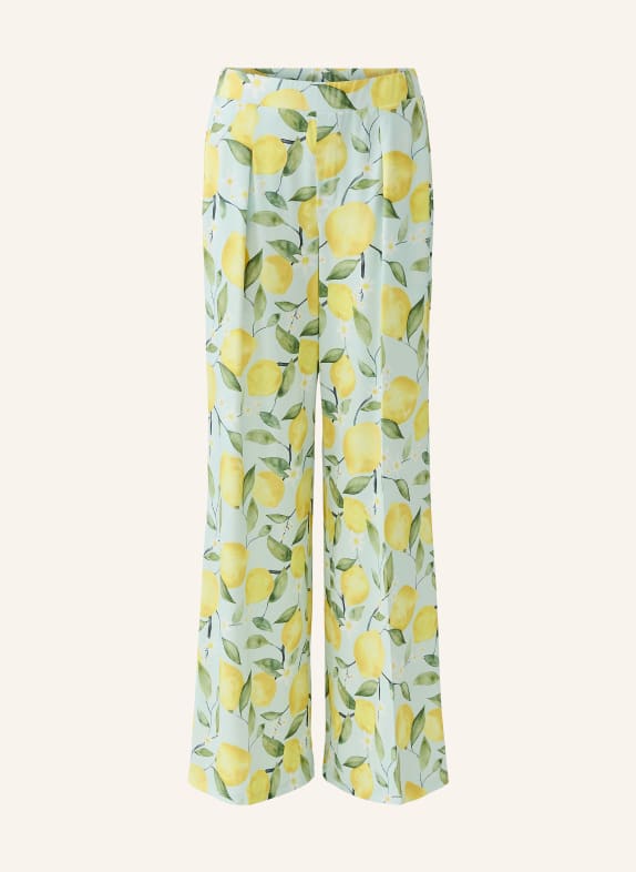 oui Pantalon en jersey VERT / JAUNE / TURQUOISE