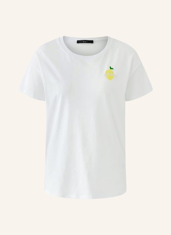 oui T-shirt BLANC / JAUNE