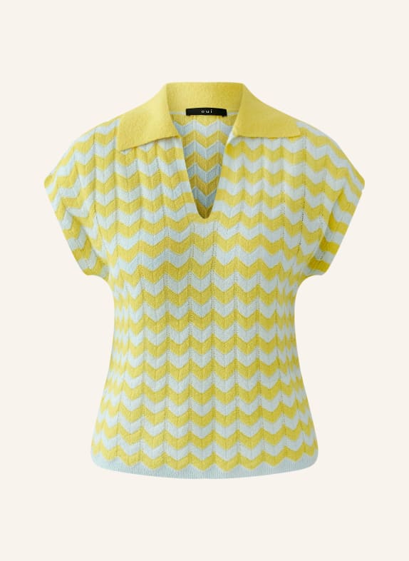 oui Pull en maille JAUNE / TURQUOISE