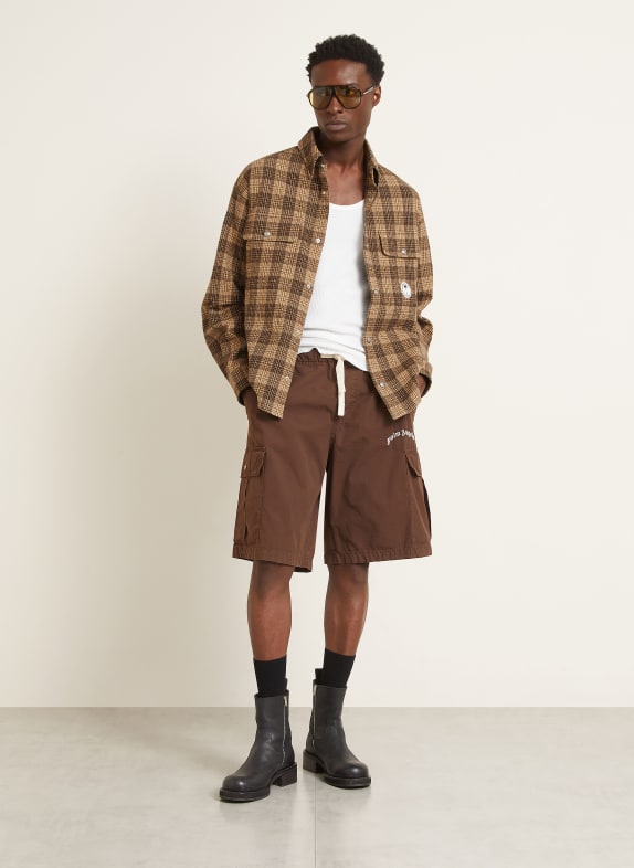 Palm Angels Overshirt LICHTBRUIN / MARRON FONCÉ