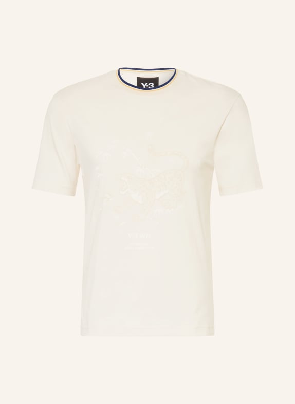 Y-3 T-Shirt WB Y3 GRAPHIC ECRU / GELB / DUNKELBLAU