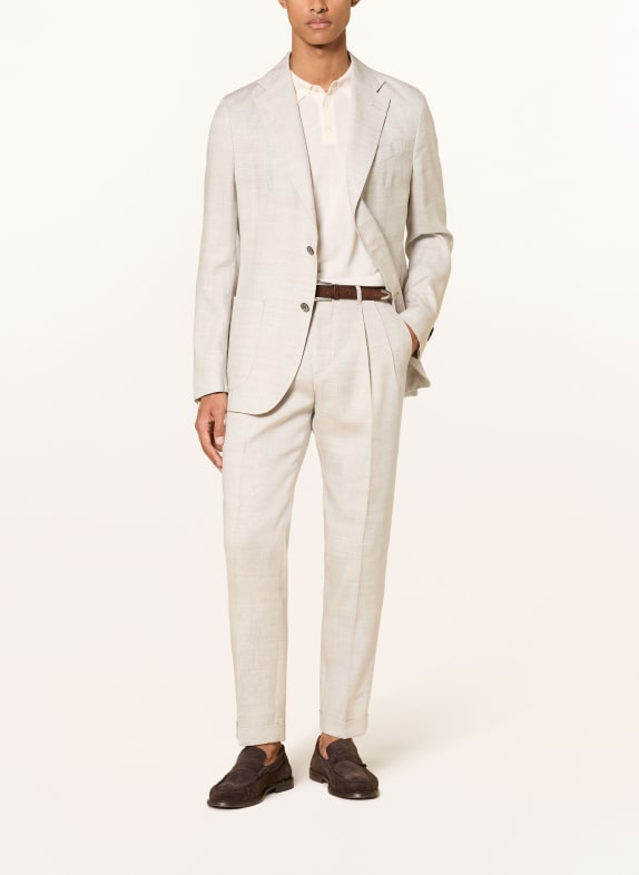 windsor. Pantaloni de costum SAPO Slim Fit din in 260 Medium Beige 260