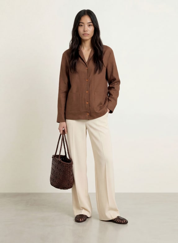 CINQUE Overshirt CITELA MARRON FONCÉ