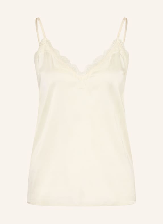 rosemunde Satintop PENELOPE mit Spitze CREME