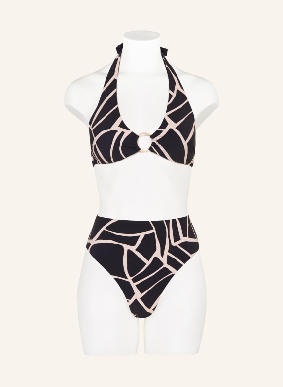 JETS Australia Bikinibroekje met hoge taille BONITA ZWART / CRÈME