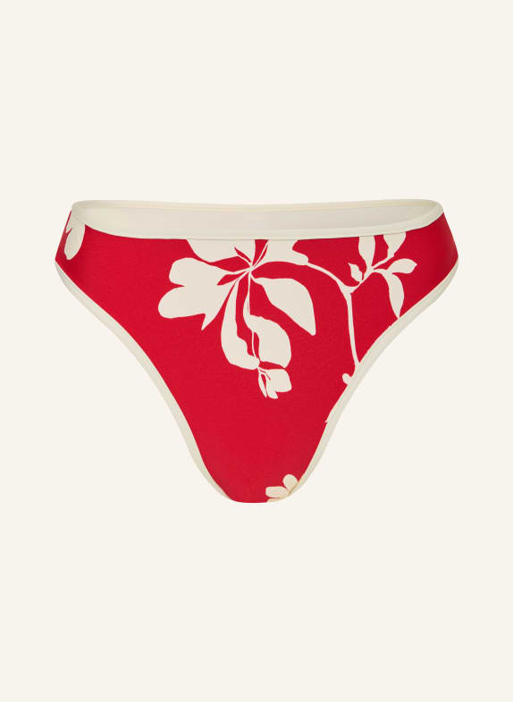 SEAFOLLY MAYFLOWER Brazilian Bikini Bottoms RED / CREAM