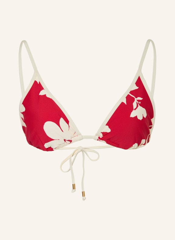 SEAFOLLY Triangel-Bikini-Top MAYFLOWER ROT / CREME
