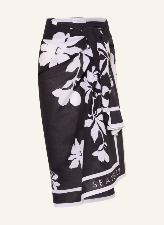 SEAFOLLY Pareo MAYFLOWER SCHWARZ / WEISS