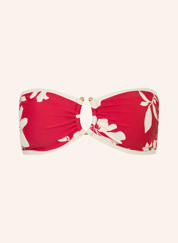 SEAFOLLY Bandeau-Bikini-Top MAYFLOWER ROT / CREME