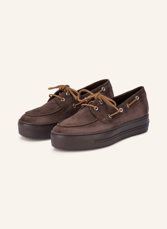 paul green Pantofi de barcă GRAIN MARO ÎNCHIS