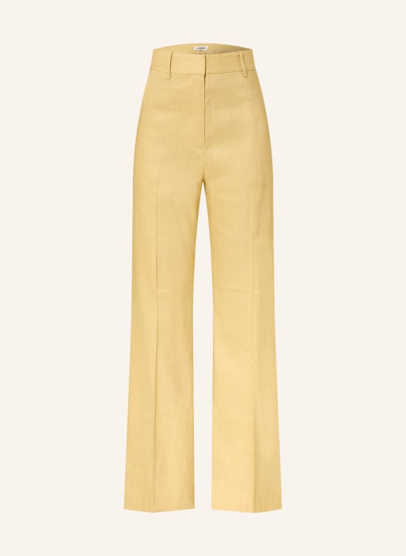 LADNERI Hose LYDIE mit Leinen HELLGELB