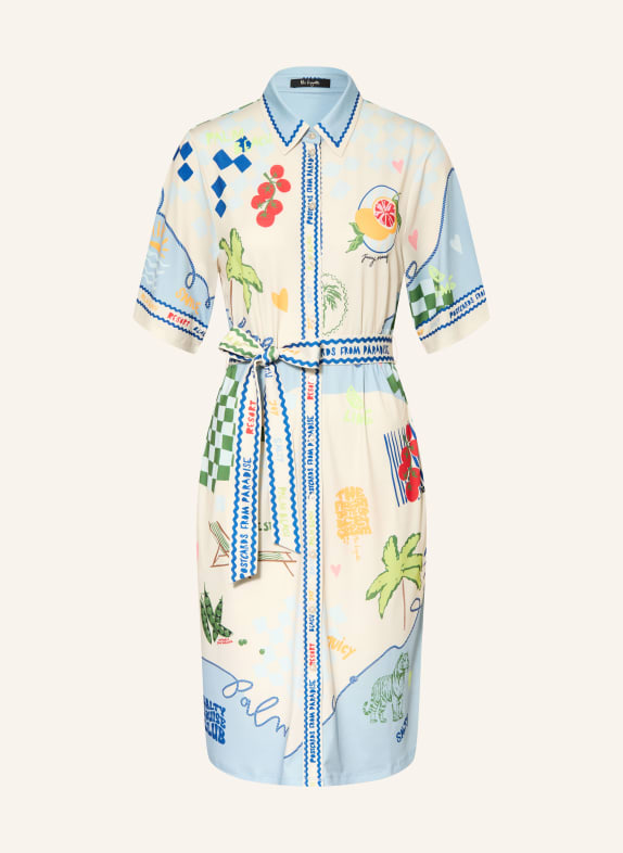 Miss Lagotte SLINKY shirt dress CREAM / GREEN / LIGHT BLUE