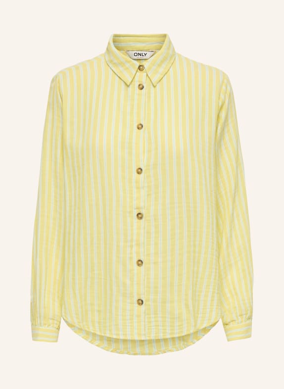ONLY Overhemdblouse GEEL / LICHTGROEN / WIT