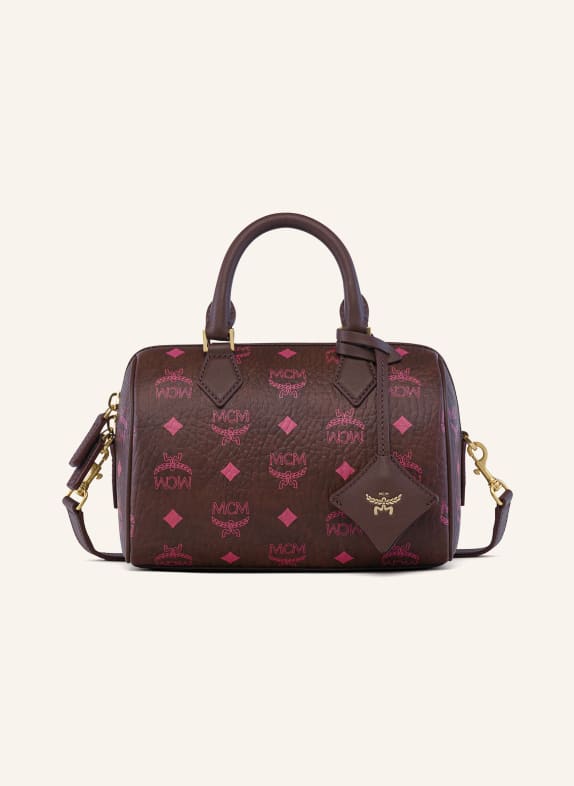 MCM Handtasche ELLA BOSTON VISETOS BRAUN / GOLD / PINK