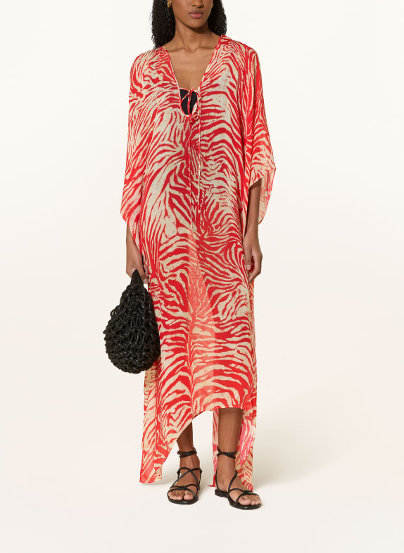 SKIMS Strandjurk SHEER COVER-UPS CZBP CARMINE ZEBRA PRINT