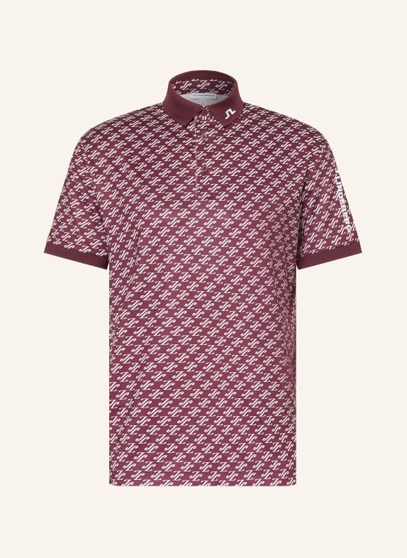 J.LINDEBERG Funktions-Poloshirt DUNKELROT / CREME