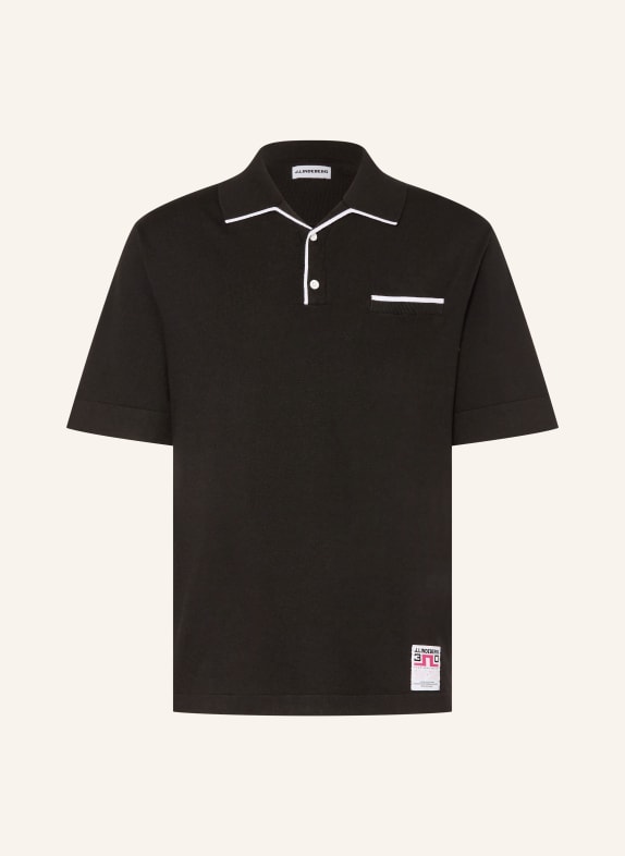 J.LINDEBERG Polo en maille NOIR / BLANC