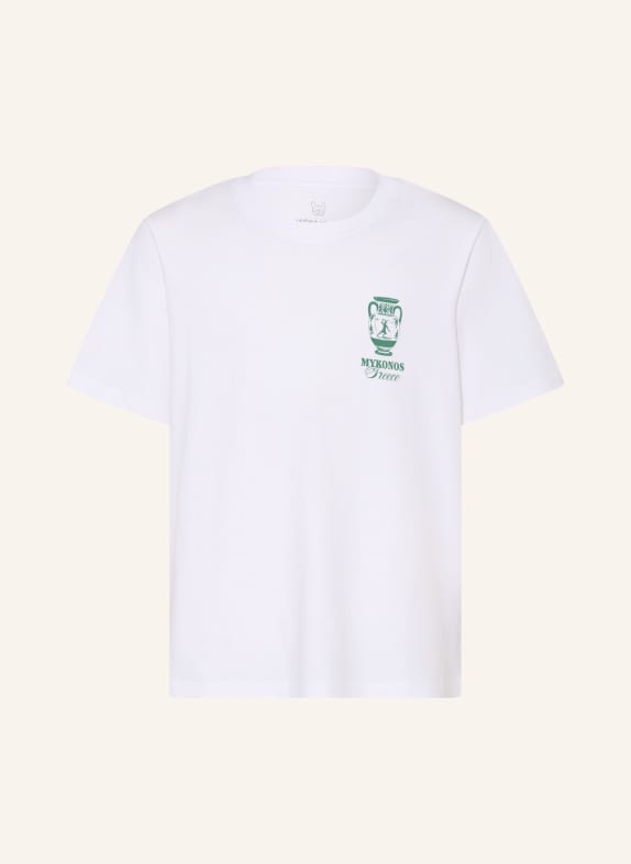 JACK&JONES Tričko BÍLÁ / ZELENÁ