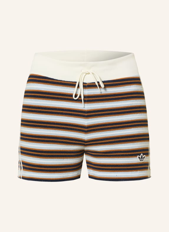 adidas Originals BOOTY terry shorts with braided trim LIGHT BLUE / COGNAC / DARK BLUE