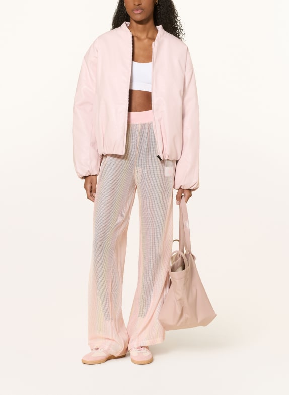 adidas Originals Pantaloni de trening KNITTED FIREBIRD ROZ DESCHIS / GALBEN DESCHIS / ALB