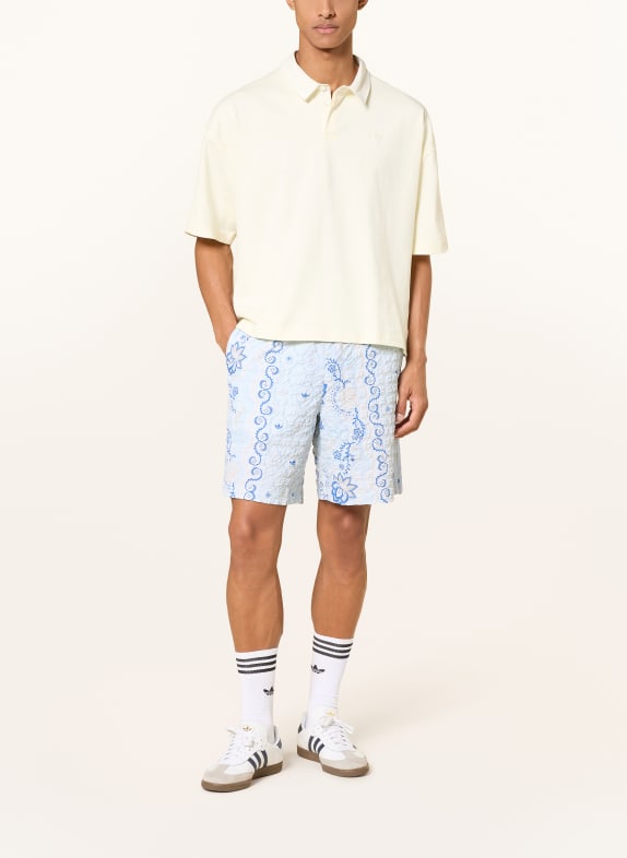 adidas Originals Shorts PRINTED SEERSUCKER CREME / LYSEBLÅ / BLÅ