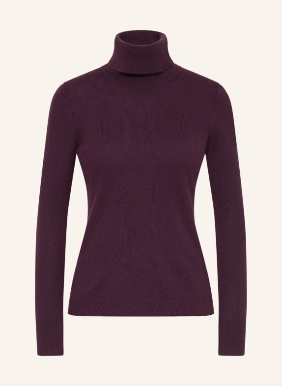 darling harbour Cashmere turtleneck sweater PLUM