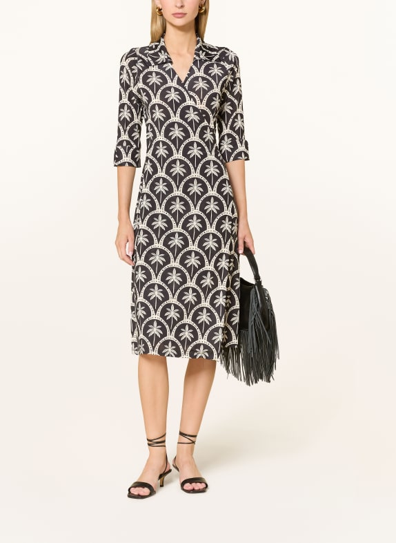 marivie Robe portefeuille BISOU ! en jersey NOIR / BLANC