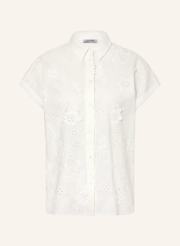 MORE & MORE Blouse made of eyelet lace WHITE