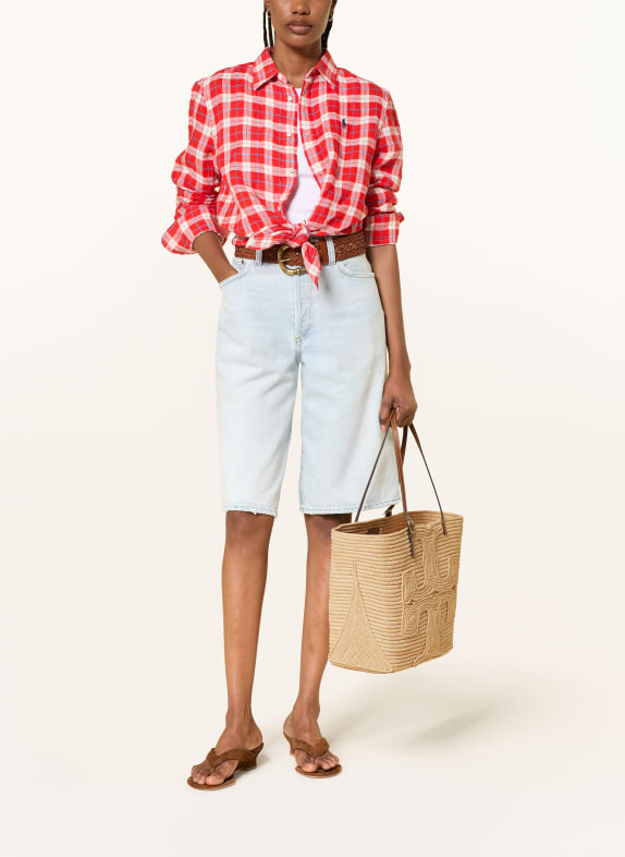 TORY BURCH Taška ELLA s pouzdrem BÉŽOVÁ / KOŇAKOVÁ