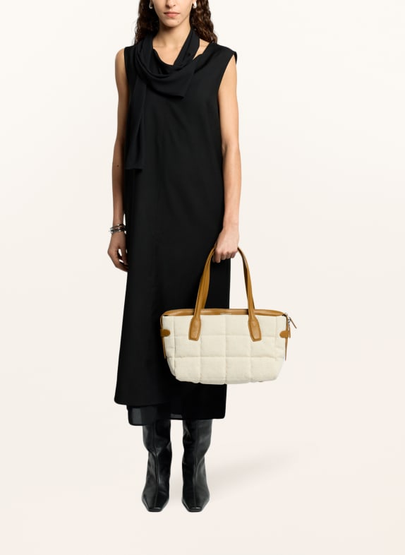 Vee Collective TELA SMALL Tote Bag CREAM / SILVER / BROWN