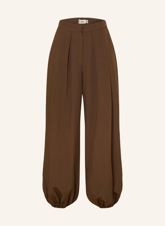 ICHI Pantalon IHFAVA MARRON FONCÉ