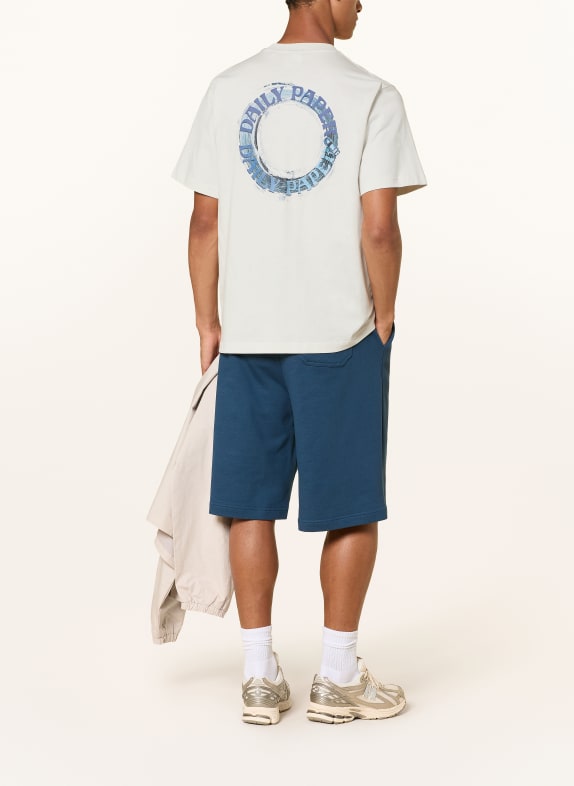 DAILY PAPER T-shirt ORBIT DRIFT CRÈME / BLAUW