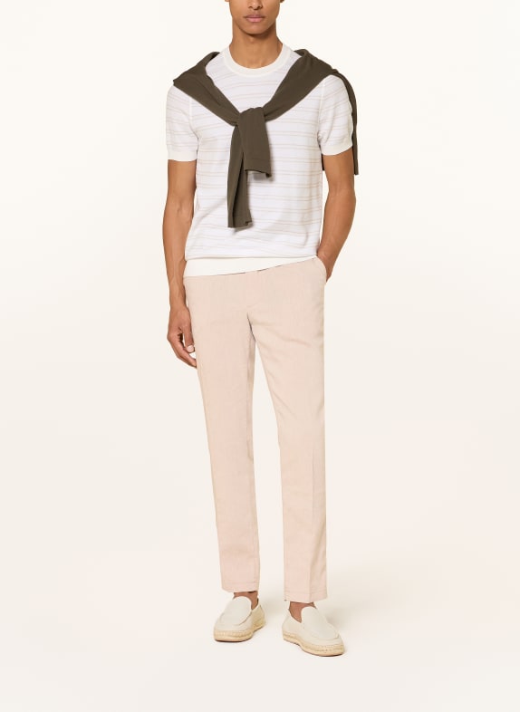 BOSS KANE Extra Slim Fit Pants with Linen BEIGE