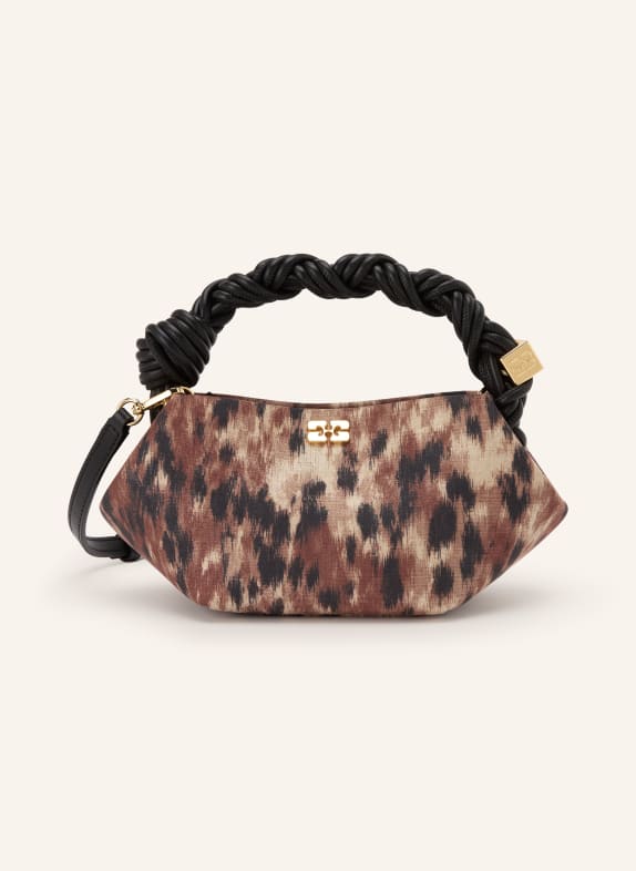 GANNI Handtasche BOU MINI BRAUN / GOLD / SCHWARZ