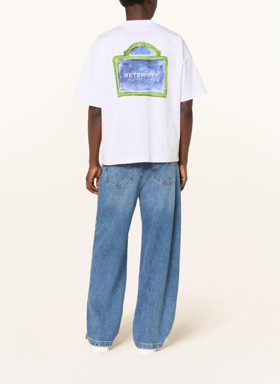 RETERNITY T-shirt SIGNE WIT / GROEN / BLAUW