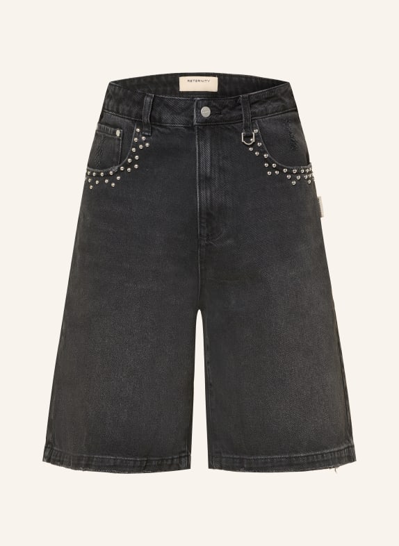 RETERNITY Jeansshorts mit Nieten BLACK