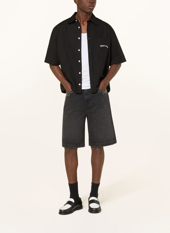 RETERNITY Jeansshort met studs BLACK