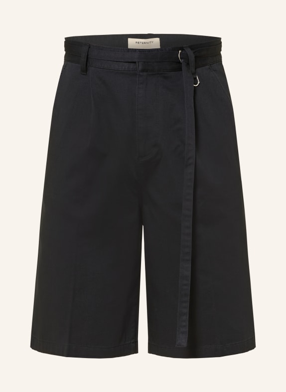 RETERNITY Chino šortky Regular Fit ČERNÁ