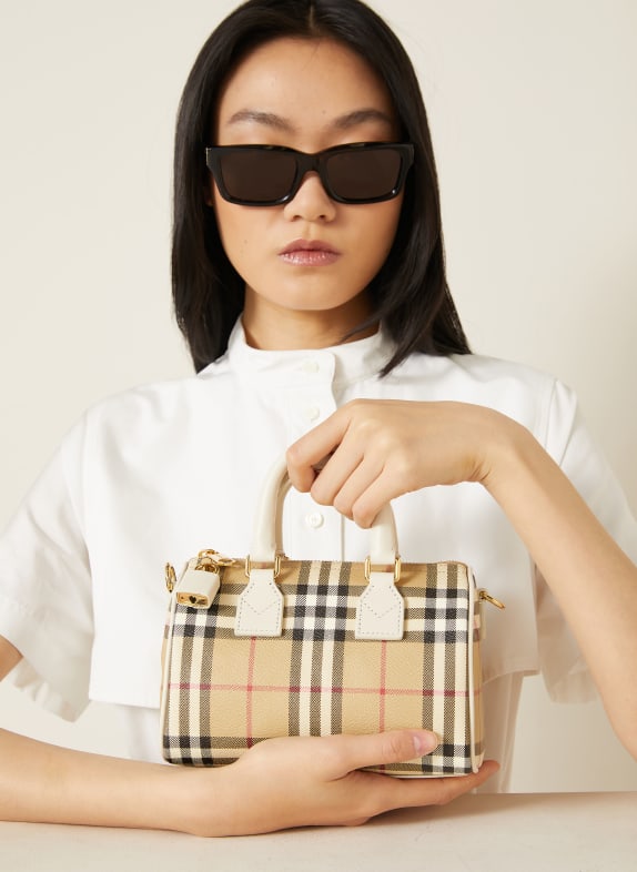 BURBERRY Handtas BOWLING BEIGE / CRÈME / ZWART