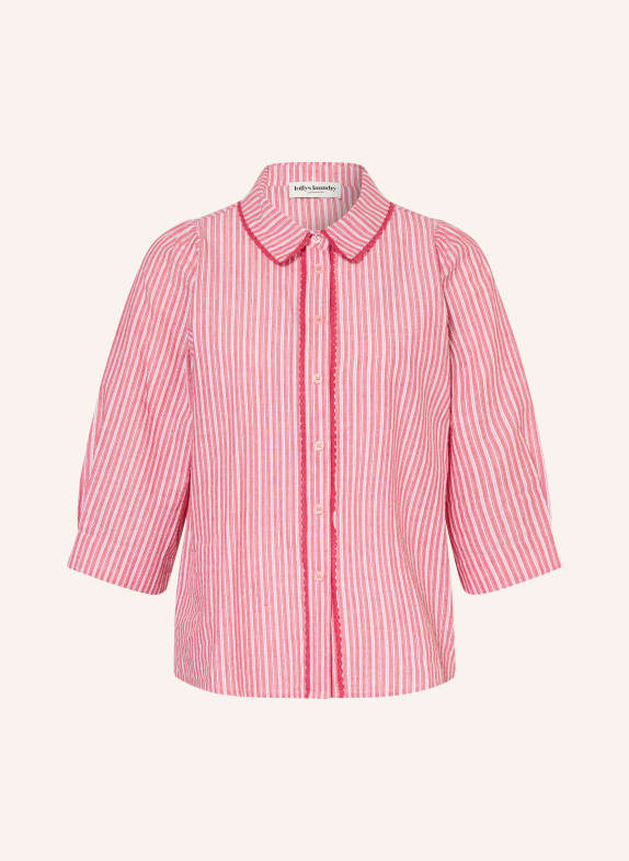 lollys laundry Bluză BONOLL cu mâneci 3/4 ROȘU DESCHIS / ROZ / ALB