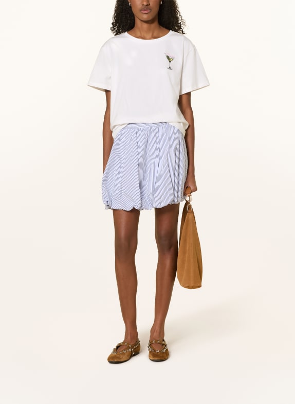 lollys laundry T-shirt ELEANOR WIT / GROEN / ZWART