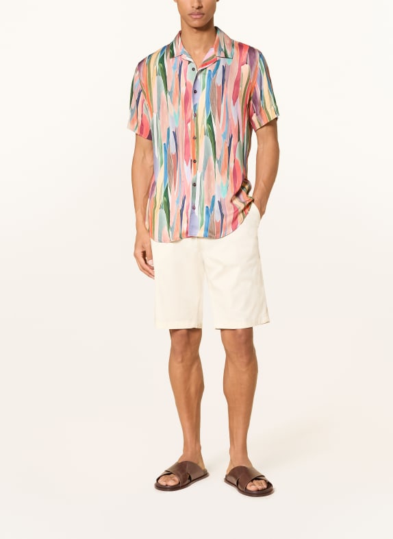 Q1 Manufaktur Resorthemd Slim Relaxed Fit DONKERROOD / VIEUX ROSE / BLAUW
